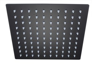 Κώδωνας ντουζ square black inox S/S 304