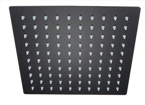 Κώδωνας ντουζ square black inox S/S 304